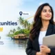 US CMA professional reviewing financial reports with a Gulf city skyline in the background